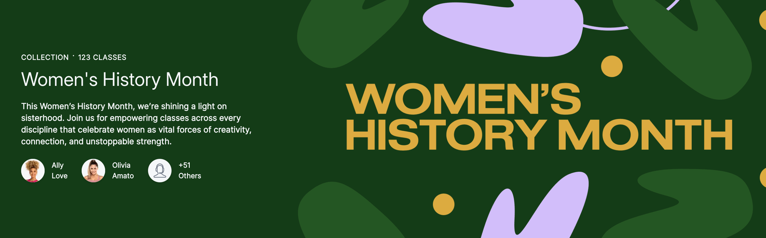 Peloton Women's History Month Collection.